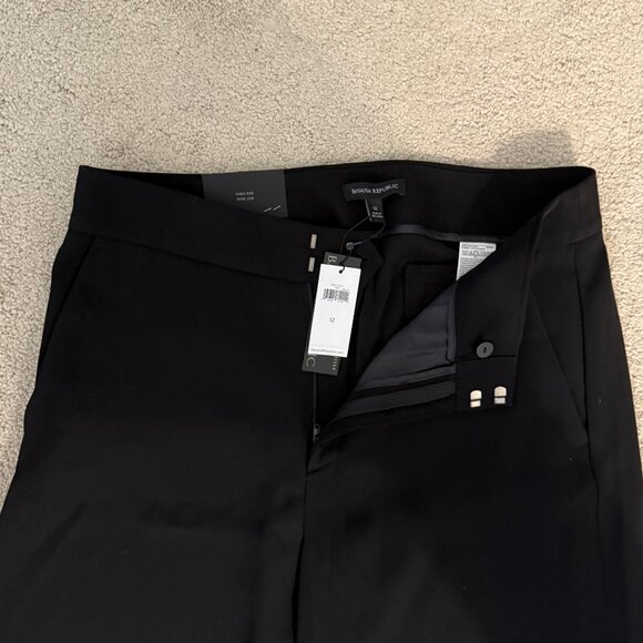 Banana Republic High-Rise Wide-Leg Work Pants – Black – Size 12 – NWT - Picture 3 of 5